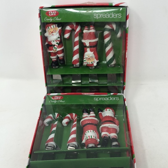 Boston Warehouse Christmas Candy Claus Spreaders Santa Claus and Candy Canes - Picture 1 of 10